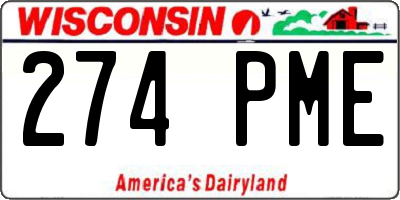 WI license plate 274PME