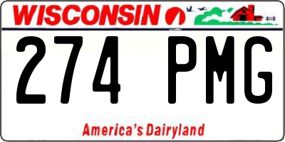 WI license plate 274PMG