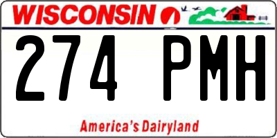 WI license plate 274PMH