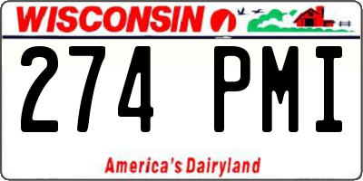 WI license plate 274PMI