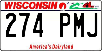 WI license plate 274PMJ