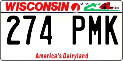 WI license plate 274PMK