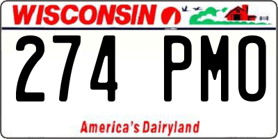 WI license plate 274PMO