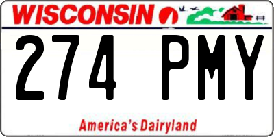 WI license plate 274PMY