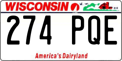 WI license plate 274PQE