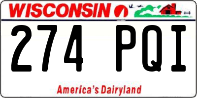 WI license plate 274PQI