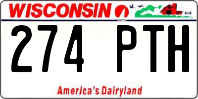 WI license plate 274PTH