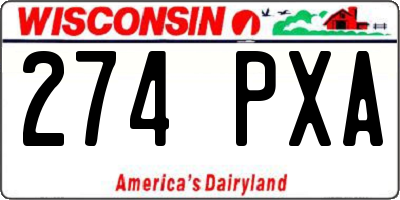 WI license plate 274PXA