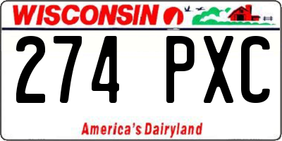 WI license plate 274PXC