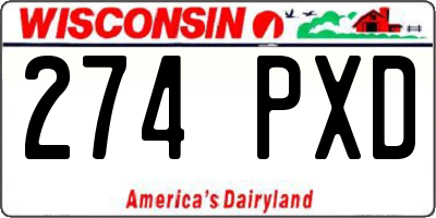 WI license plate 274PXD