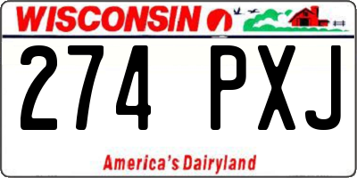 WI license plate 274PXJ