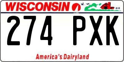 WI license plate 274PXK