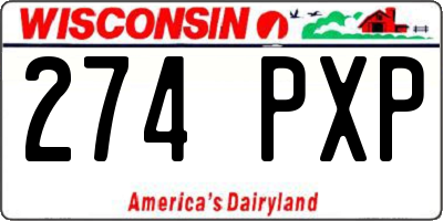 WI license plate 274PXP