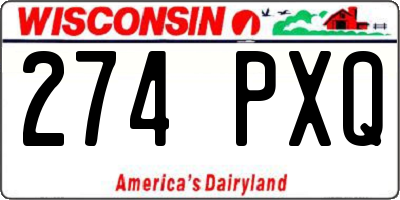 WI license plate 274PXQ