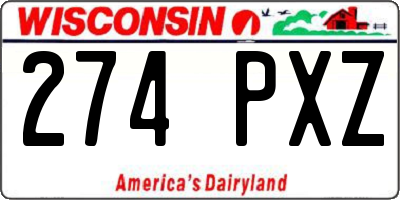 WI license plate 274PXZ