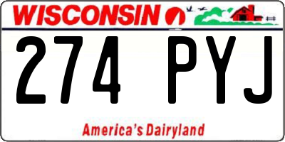 WI license plate 274PYJ