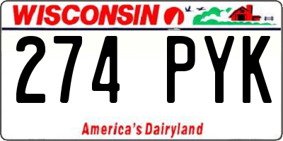 WI license plate 274PYK