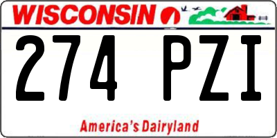 WI license plate 274PZI