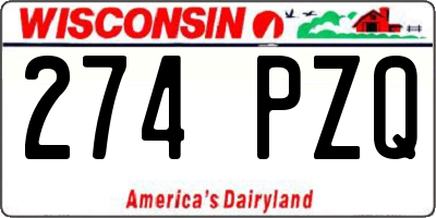WI license plate 274PZQ