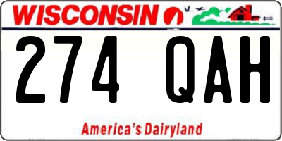 WI license plate 274QAH