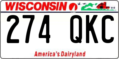 WI license plate 274QKC