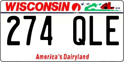 WI license plate 274QLE