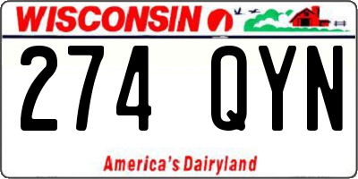 WI license plate 274QYN