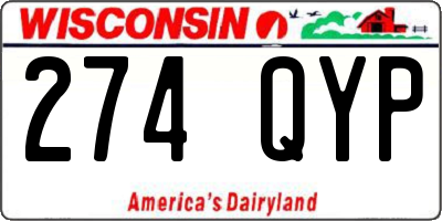 WI license plate 274QYP
