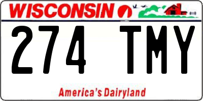 WI license plate 274TMY