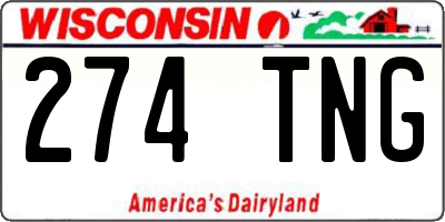 WI license plate 274TNG