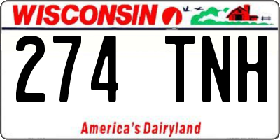 WI license plate 274TNH