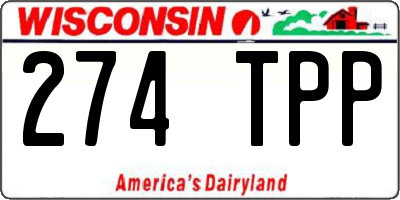 WI license plate 274TPP