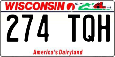 WI license plate 274TQH