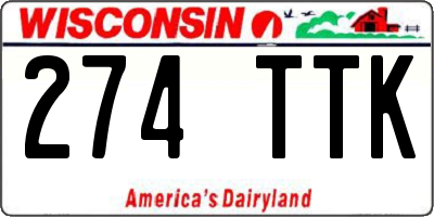 WI license plate 274TTK