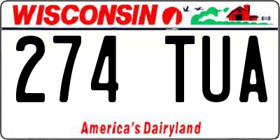 WI license plate 274TUA