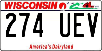 WI license plate 274UEV