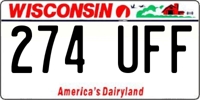 WI license plate 274UFF