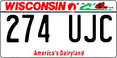 WI license plate 274UJC