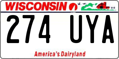 WI license plate 274UYA