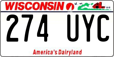 WI license plate 274UYC