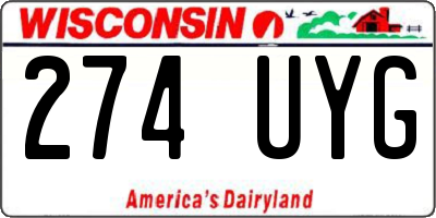 WI license plate 274UYG