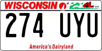 WI license plate 274UYU