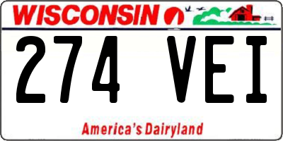 WI license plate 274VEI