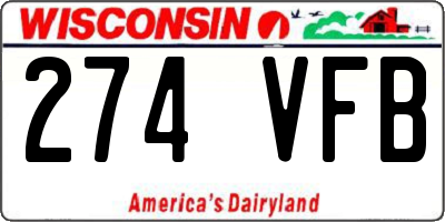 WI license plate 274VFB