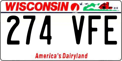 WI license plate 274VFE