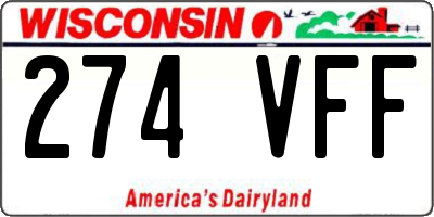 WI license plate 274VFF