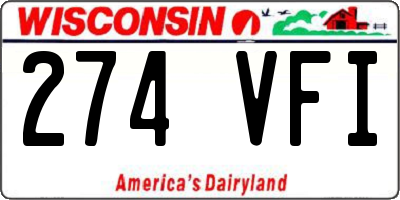 WI license plate 274VFI