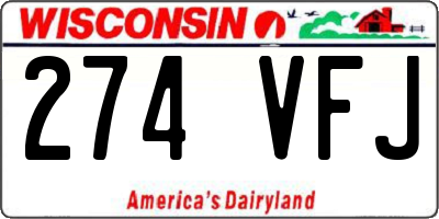 WI license plate 274VFJ
