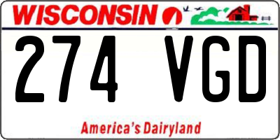 WI license plate 274VGD
