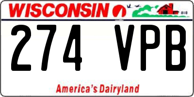 WI license plate 274VPB